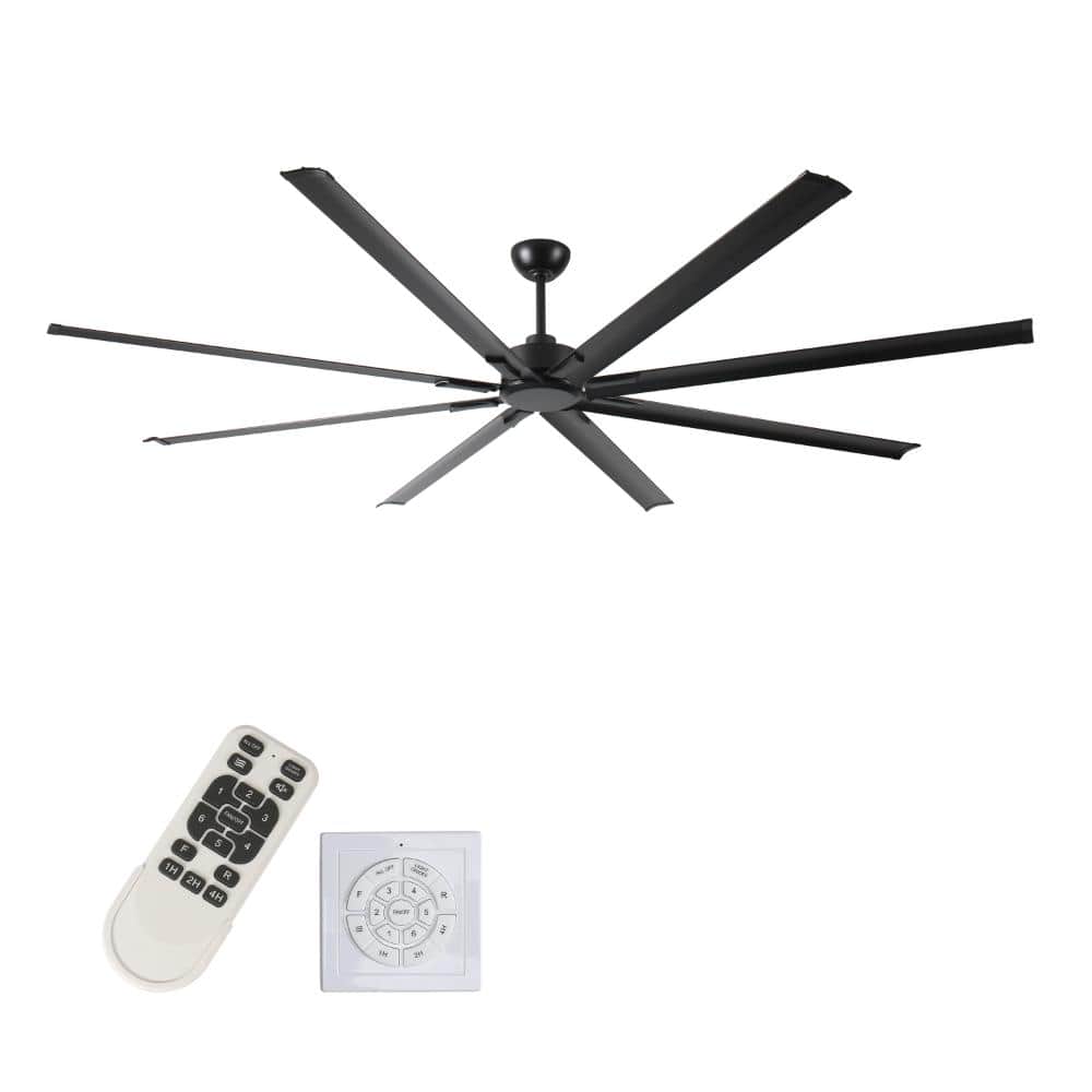 "96"" Industrial Ceiling Fan with Remote Control, Black Large Ceiling Fan with 8 Reversible Blades,  5-Speed" price history on PriceWatchPro