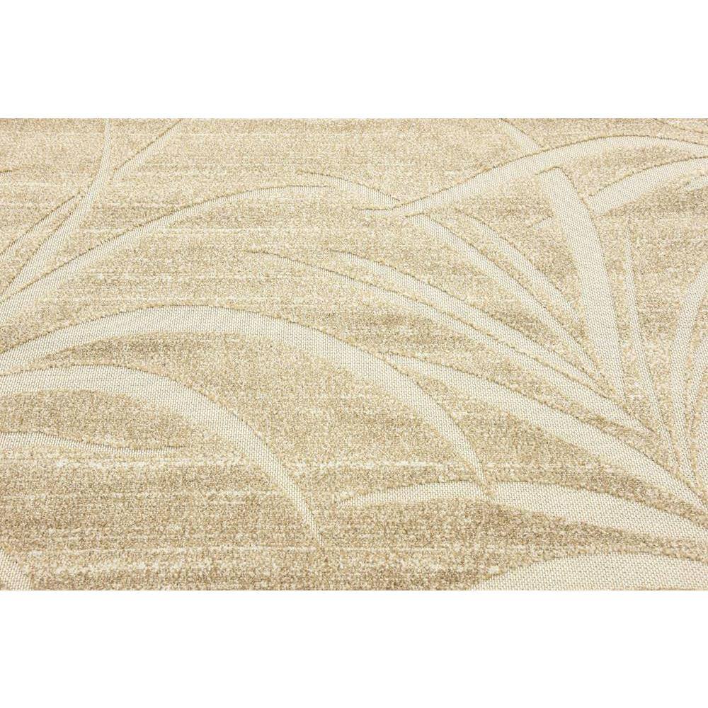 Beige Rectangular Synthetic Outdoor Stain-Resistant Rug 4' x 6'