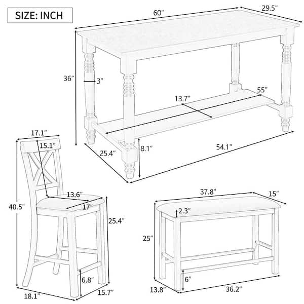 Table bench online height