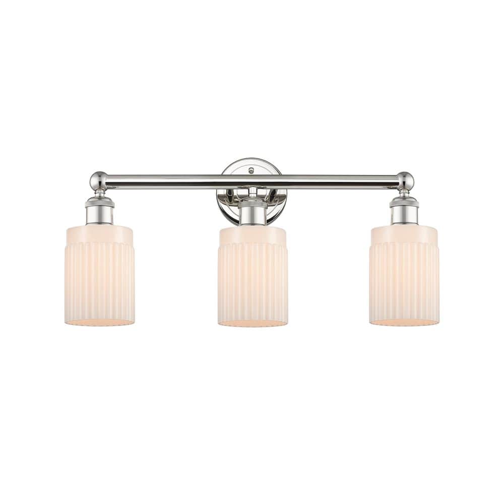 Hadley 22.5 in. 3-Light Polished Nickel Vanity Light with Glass Shade price history on PriceWatchPro