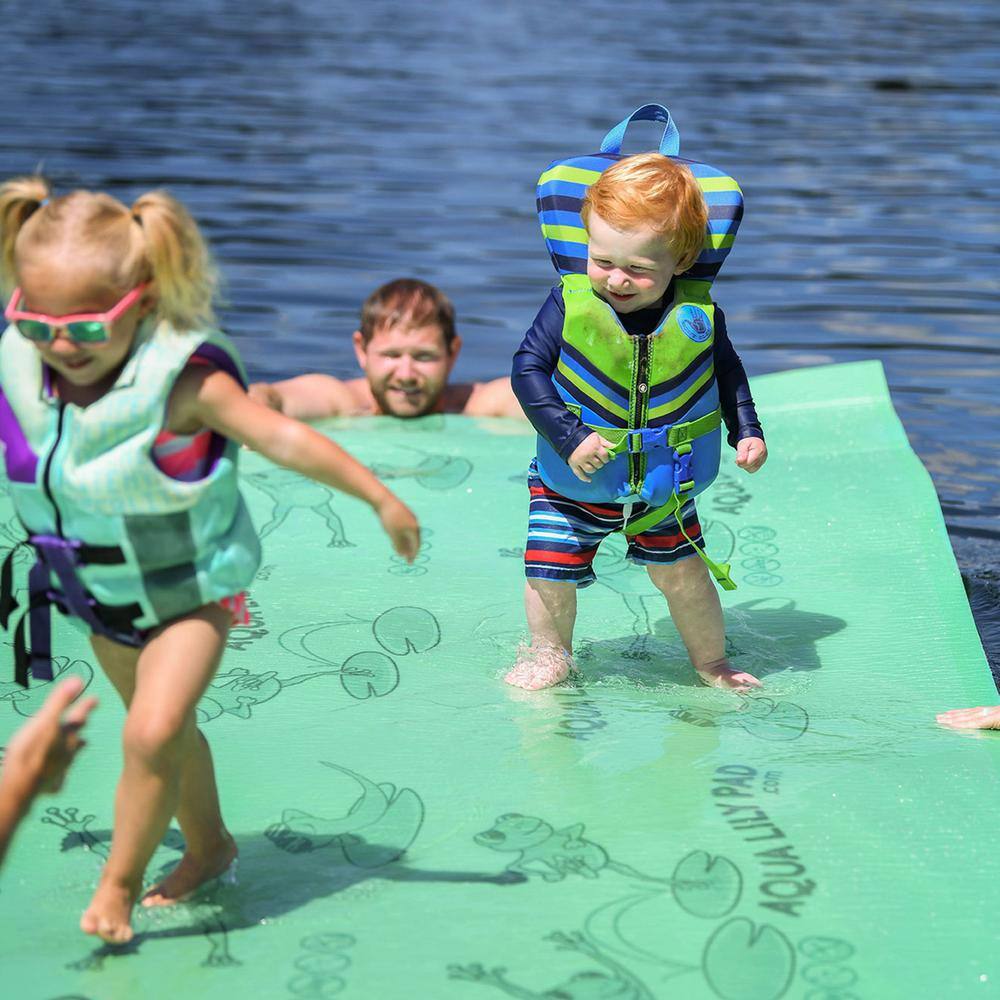 Aqua Lily Pad 12-Foot Yellow and Green Floating Foam Island
