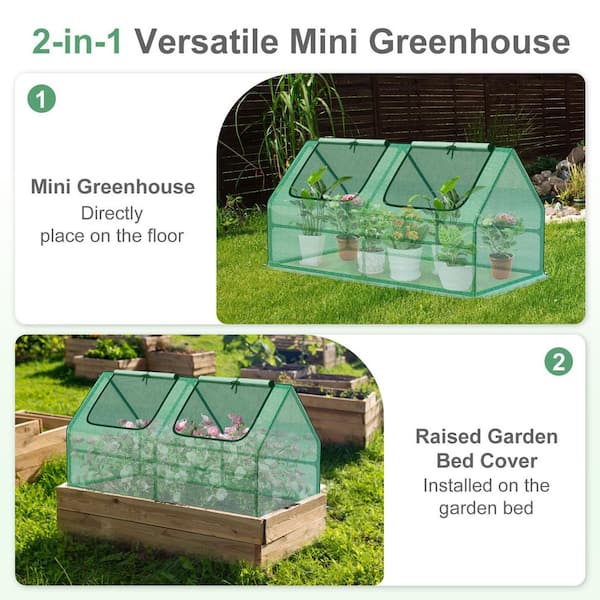 Aoodor 4 ft. W x 2 ft. D x 2 ft. H Portable Mini Greenhouse Kit