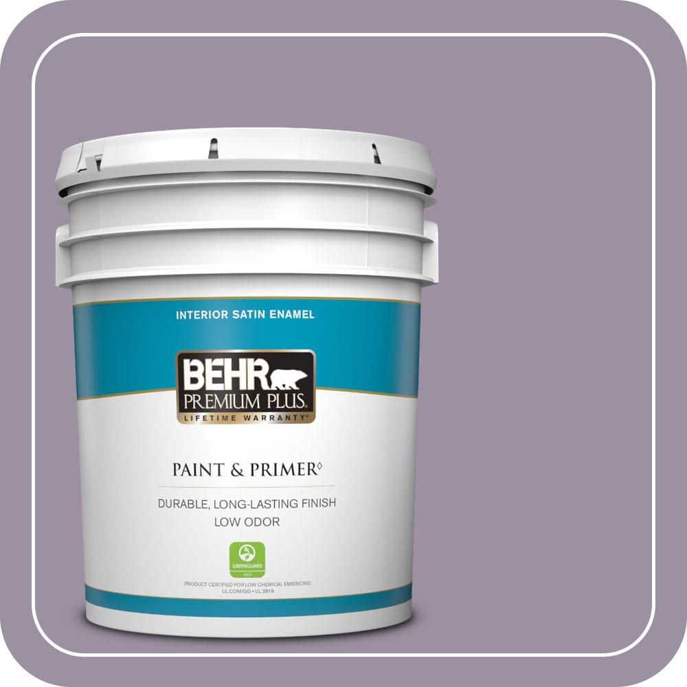 5 gal. #660F-5 Amethyst Phlox Satin Enamel Low Odor Interior Paint & Primer price history on PriceWatchPro