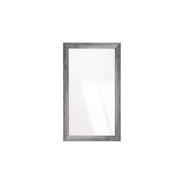 BrandtWorks 32 in. W x 55 in. H Dark Gray Barnwood Framed Wall Mirror