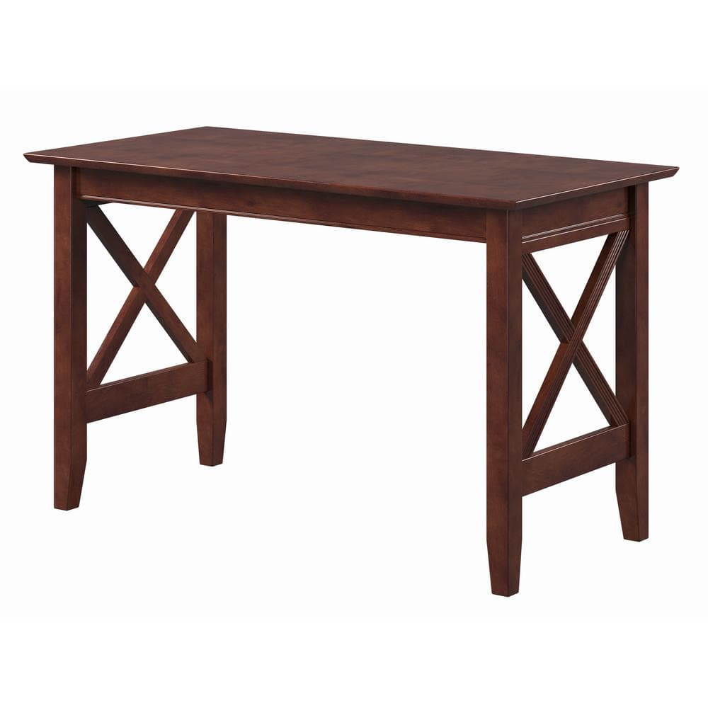 Lexi Walnut Solid Wood Writing Desk with USB Port