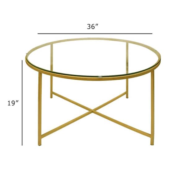 Glass Top And X Shape Base Upt 184805, 36 Round Coffee Table Base