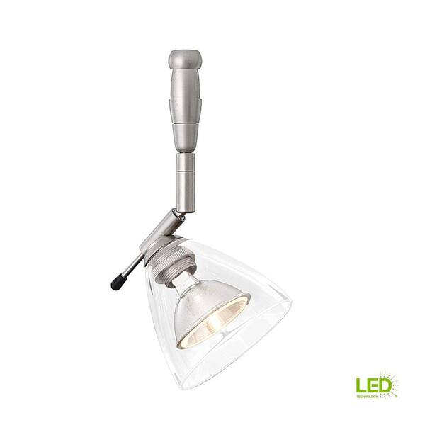 Generation Lighting Mini-Dome I Swivel I 1-Light Satin Nickel Clear LED Track Lighting Head