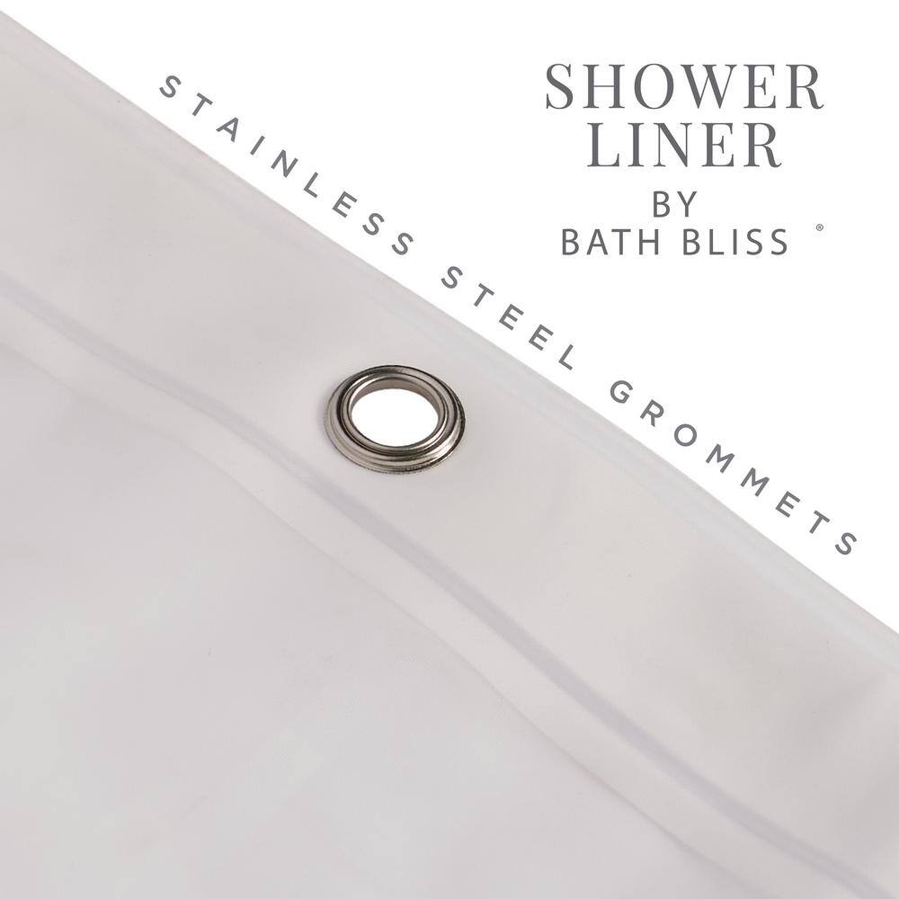 Frost PEVA Shower Curtain Liner with Stainless Steel Grommets