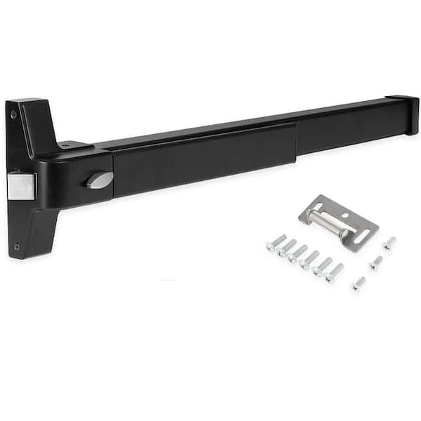 Commercial Panic Exit Door Push Bar Black Universal Emergency Hardware for 27.5-41 in. Doors Auto Lock
