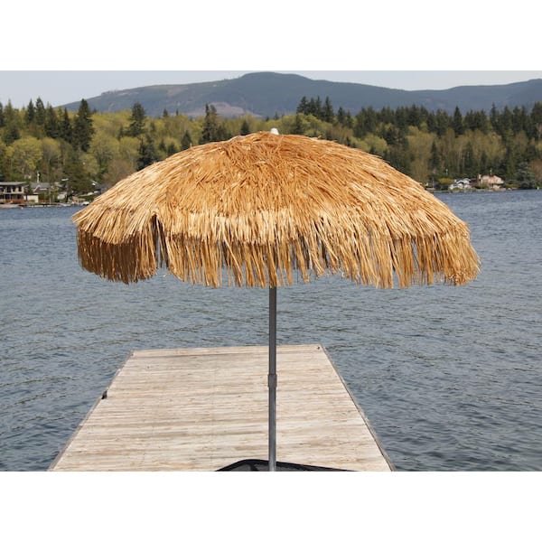 Palapa 6 ft. Aluminum Tilt Patio Umbrella in Brown