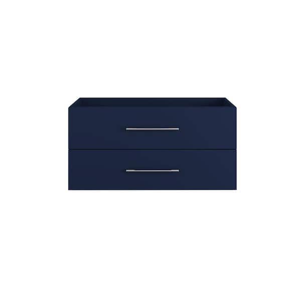VOLPA USA AMERICAN CRAFTED VANITIES Napa 40 in. W x 20 in. D x 21 in. H Single Sink Bath Vanity Cabinet without Top in Navy Blue, Wall Mounted