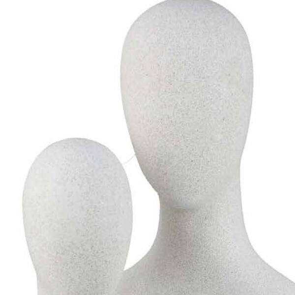 Benjara Nito White 6 in. x 17 in. Resin 2-Bust Silhouettes
