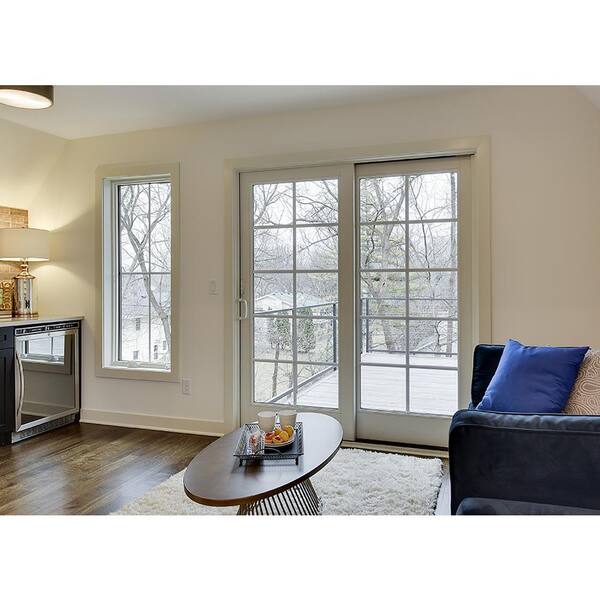 Andersen 72 In X 80 400 Series Frenchwood White Sliding Patio Door Fixed Panel Universal Handing 9122370 The Home Depot Andersen 72 In X 80 400 Series, Andersen 400 Series Patio Door Cost