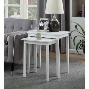 American Heritage White Nesting End Tables (Set of 2)