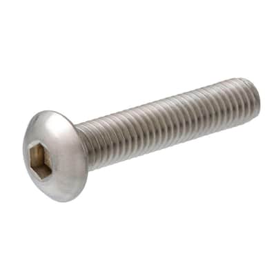 1/4 in. x 20 in. x 1/2 in. Hex Button Head Stainless Steel Socket Cap Screw (2-Pack)