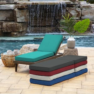 ProFoam 21 in. x 72 in. Surf Teal Outdoor Chaise Lounge Cushion