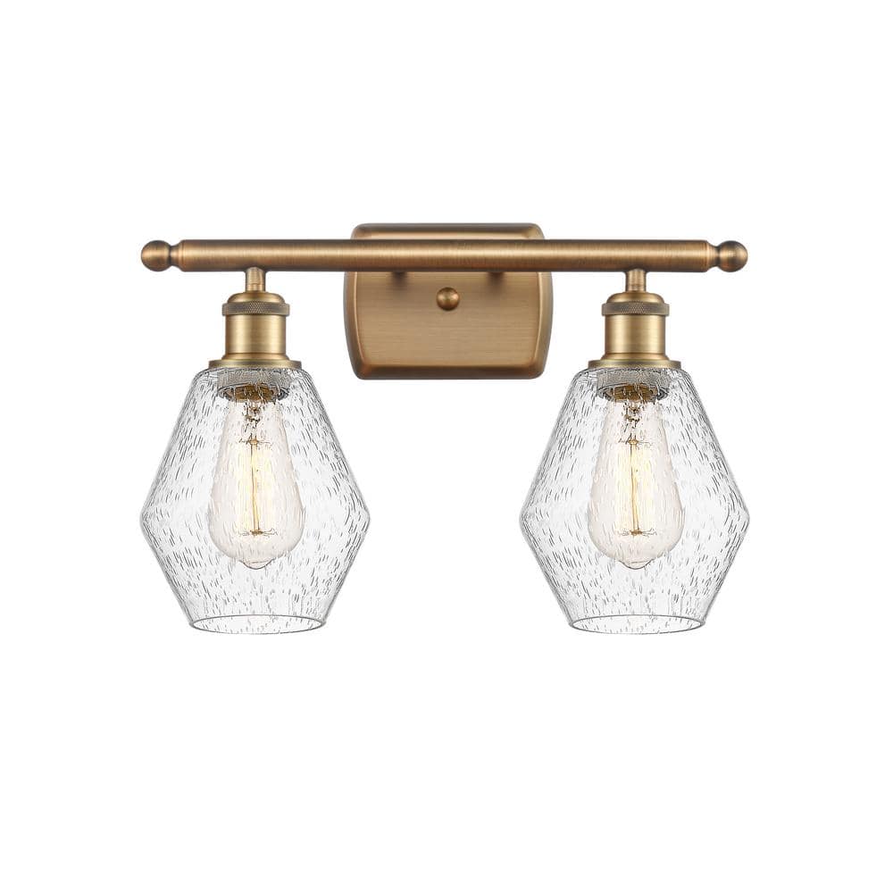 Innovations Cindyrella 16 In 2 Light Brushed Brass Vanity Light With   Brushed Brass Innovations Vanity Lighting 516 2w Bb G654 6 64 1000 