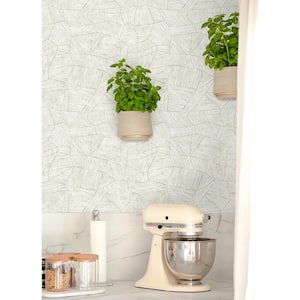 Zen Garden Brown Cream Peel and Stick Wallpaper Sample