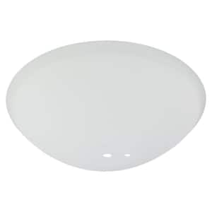 Springview 52 in. White Ceiling Fan Replacement Frosted White Glass Bowl