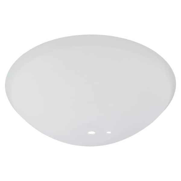 Springview 52 In White Ceiling Fan, Ceiling Fan Glass Bowl