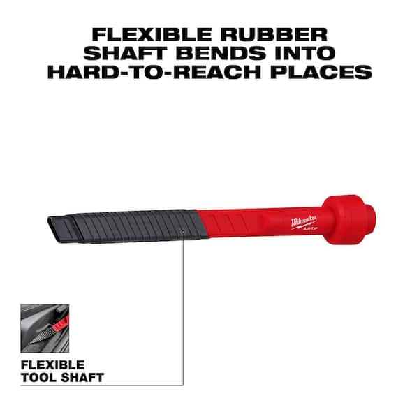 Milwaukee AIR-TIP 1-1/4 in. - 2-1/2 in. Flexible Long Reach Crevice Tool Attachment For Wet/Dry Shop Vacuums (1-Piece)
