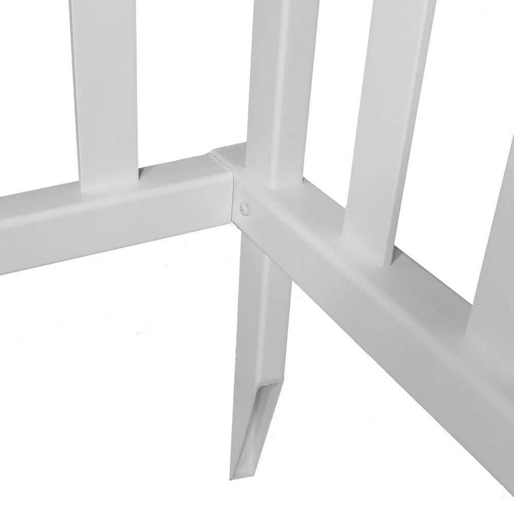 Ashley White Vinyl Scallop Corner Fence Panels, 2.5-ft x 3-ft
