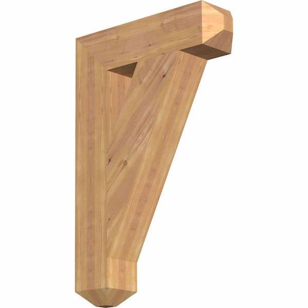 Ekena Millwork 5.5 in. x 36 in. x 24 in. Western Red Cedar Traditional Craftsman Smooth Bracket