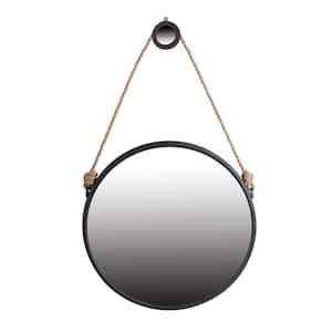 28 in. W x 36 in. H Metal Frame Black Wall Mirror