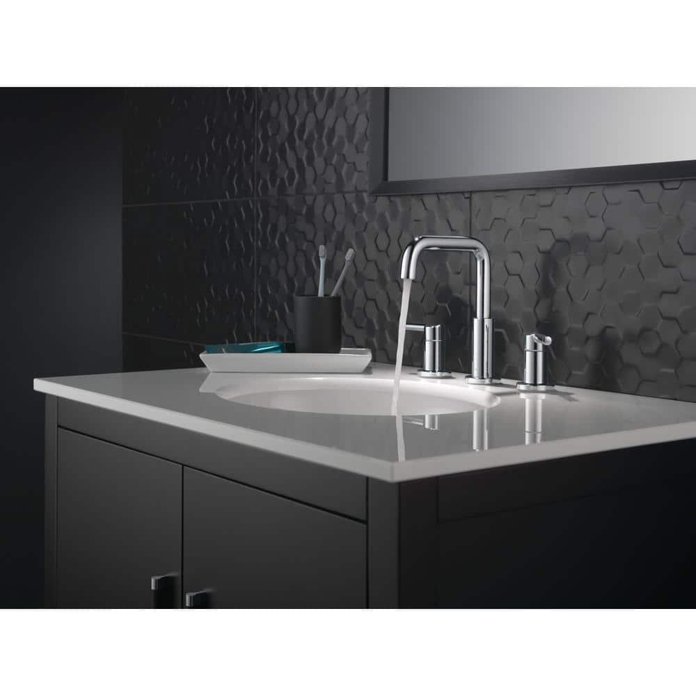 Nicoli Chrome Widespread Bathroom Faucet with Lever Handles