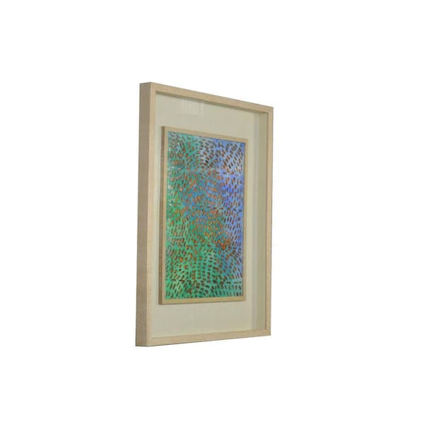 Benjara 15 in. x 32 in. Multi-Color Abstract Cutout Shadow Box Wood Wall Art
