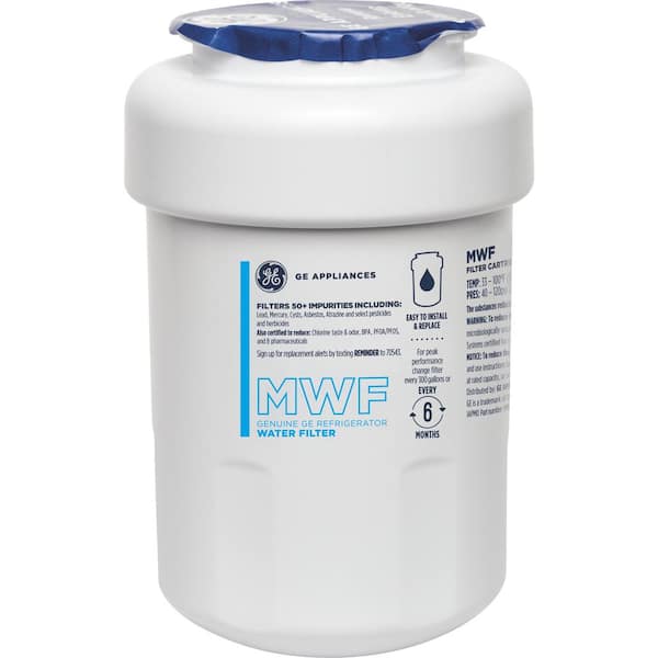 GE Genuine MWF Water Filter for Compatible GE Refrigerators