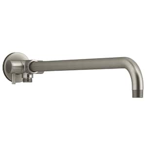 Wall-Mount Rainhead Arm with 2-Way Diverter in Vibrant Brushed Nickel