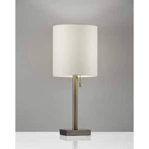 22 in. Gray Standard Light Bulb Bedside Table Lamp