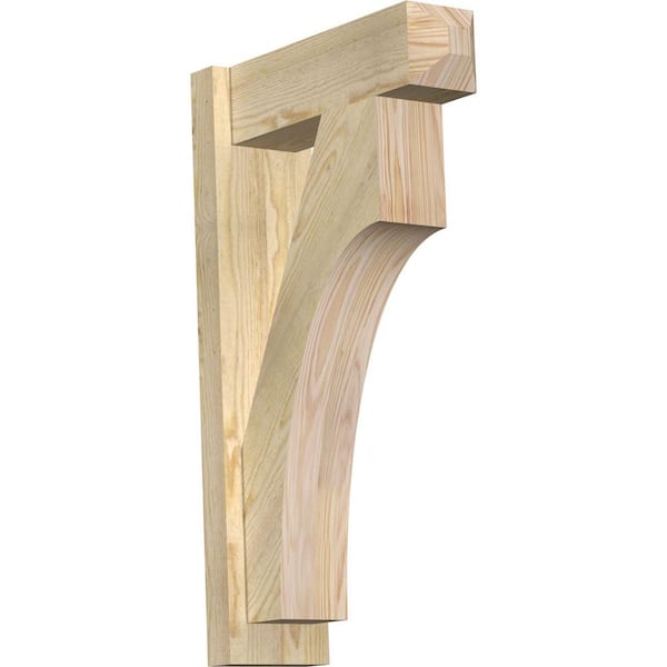 Ekena Millwork 6 in. x 30 in. x 18 in. Douglas Fir Westlake Craftsman Rough Sawn Outlooker
