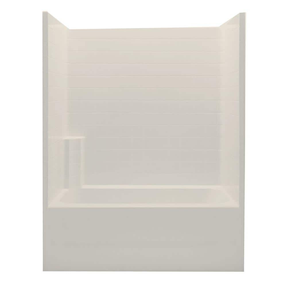 Everyday 60 in. x 32 in. x 72 in. 1-Piece Bath and Shower Kit with Right Dr