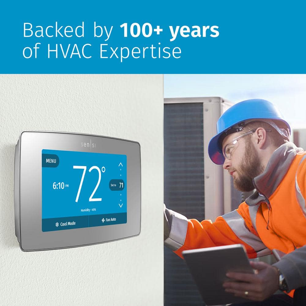 Silver Programmable Touchscreen Wi-Fi Smart Thermostat