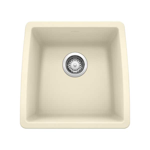 Blanco PERFORMA SILGRANIT Biscuit Granite Composite 18 in. Undermount Bar Sink