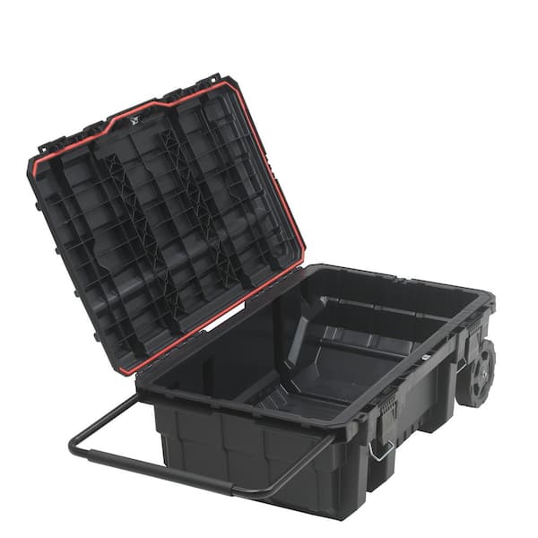 Husky 23 in. 25 Gal. Black Rolling Toolbox with Keyed Lock 206318