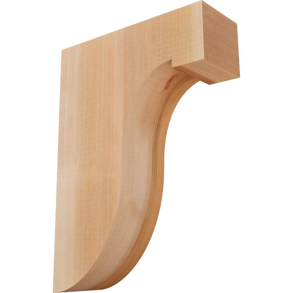 Ekena Millwork 3-1/2 in. x 10 in. x 14 in. Western Red Cedar Del Monte Smooth Corbel