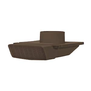 PreVent-It 7.85 in. x 11.25 in. Rectangular Brown Weather Resistant Plastic Under Eave Soffit Vent for 4 in. Duct