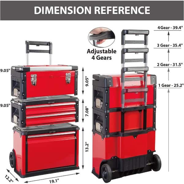 Mobile Tool Box Organization Fits Modular Storage System Portable Rolling  Chest