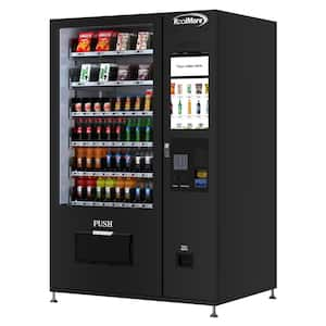 51 in. Refrigerated Vending Machine, 60-Slots and 22 in. Touch Screen with CC and Bill Acceptor in Black, 75 cu. ft.