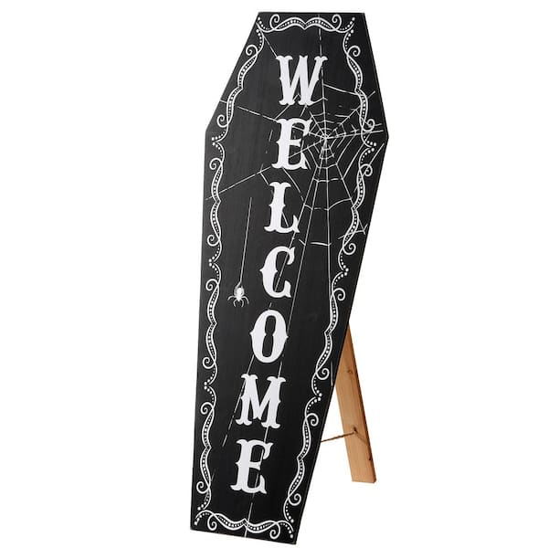 28 in. Halloween Welcome Sign