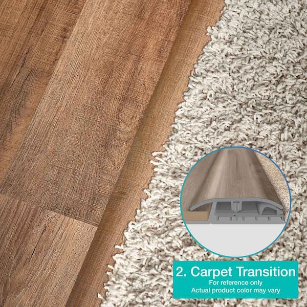 Tupelo 0.31 in. T x 2 in. W x 78.7 in. L Vinyl 4-in-1 Molding Tupelo 0.31 in. T x 2 in. W x 78.7 in. L Vinyl 4-in-1 Molding