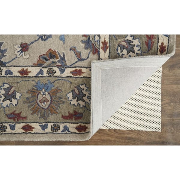 8 x 10 Ivory, Blue Floral Area Rug