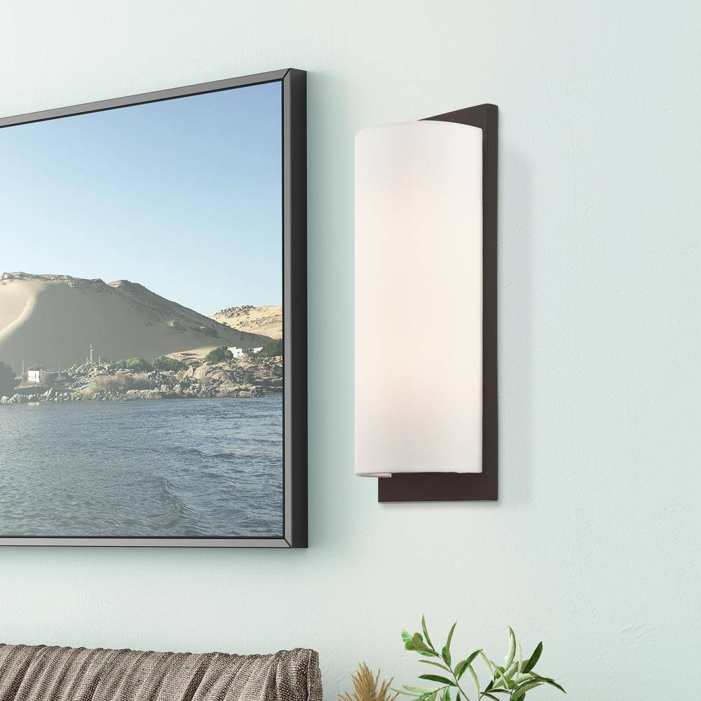 Bronze Steel Dimmable Rectangle Wall Sconce