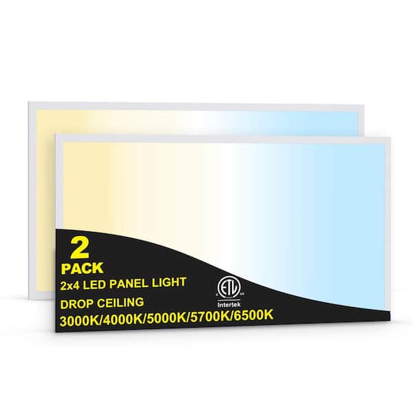 AIKVSXER 2 ft. x 4 ft. 7700 Lumen Integrated LED Panel Light Drop