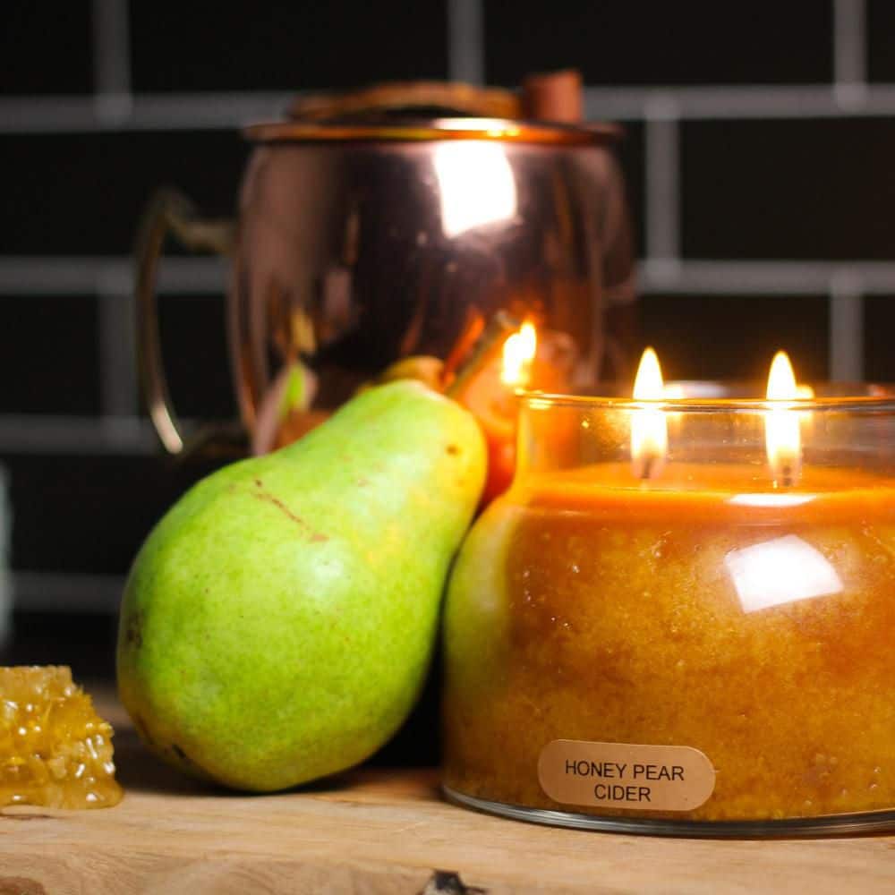 A Cheerful Giver Candles Golden - 22-oz. Honey Pear Cider Mama Jar Candle, image size:1000x1000