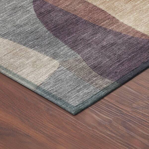 Chantille Machine Washable Indoor/Outdoor Abstract ACN2376 Plum 2 ft. x 7 ft. Runner Rug