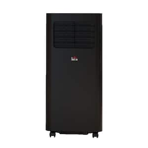 8000 BTU (DOE) Portable Air Conditioner Cools 350 sq. ft. 3-in-1 AC with Dehumidifier, Sleep, Remote, 24H Timer in Black